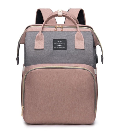 Diaper bag backpack with changing station – view 11