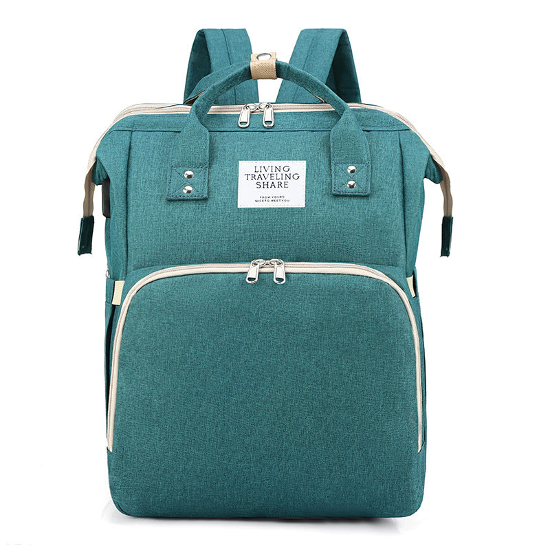 Large capacity diaper bag backpack with changing pad – view 2