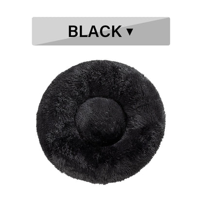 Calming donut pet bed for dogs and cats – product photo 5