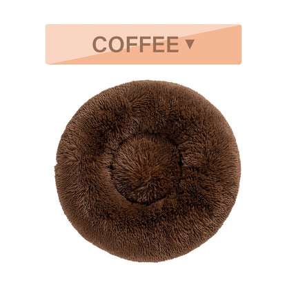 Calming donut pet bed for dogs and cats – product photo 7
