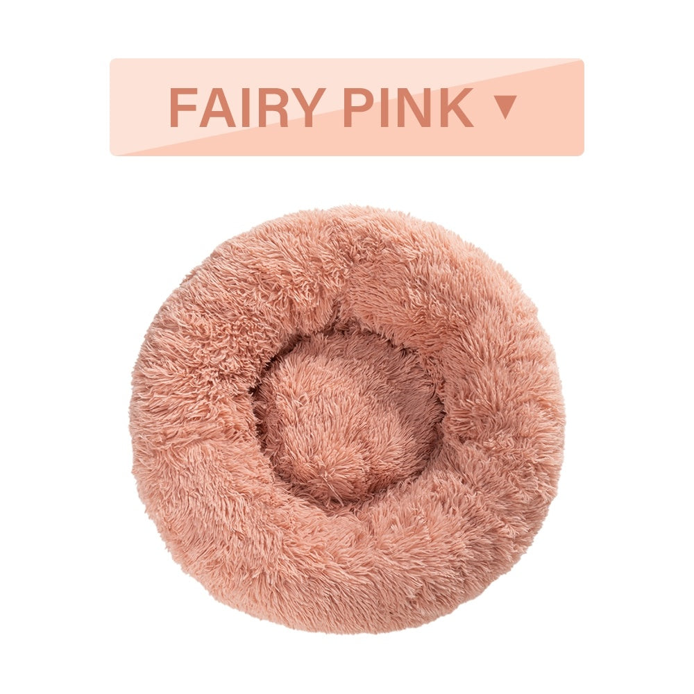 Calming donut pet bed for dogs and cats – product photo 12
