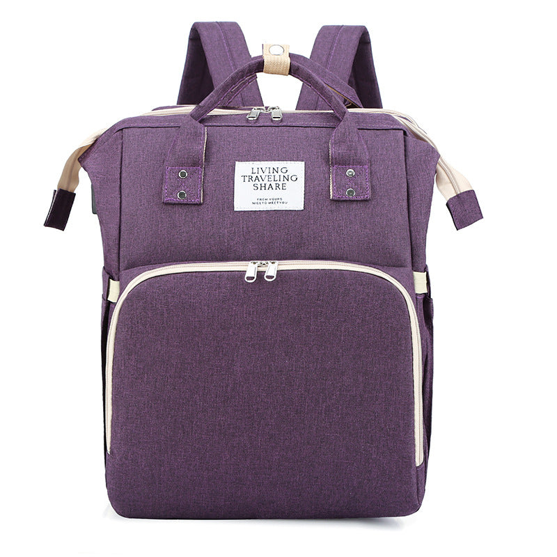Baby diaper bag backpack with insulated bottle pockets – view 4